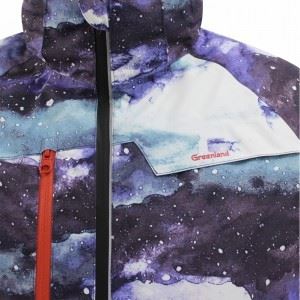 Mens Outdoor Jacket in Winter With Waterproof Overall Printing Fabric